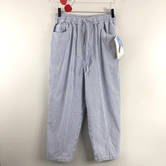 Denim&Co Pants - NWT Denim & Co Seersucker Classic Blue/White Pants